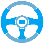 Steering wheel icon for a mobile Car Valet in Stevenage
